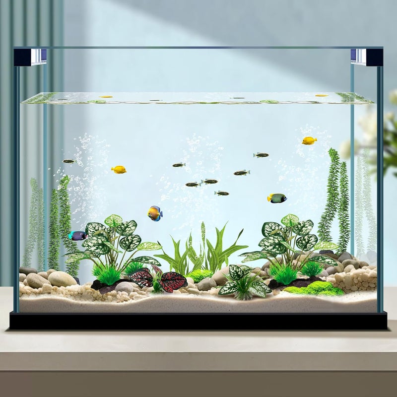 Moonorange Reptile Artificial Plants, Terrarium Plants Decorations Supplies, Aquarium Fish Tank Plant, Amphibian Habitat Hideout Tank Accessories(M Set-4pcs/B) - Image 4